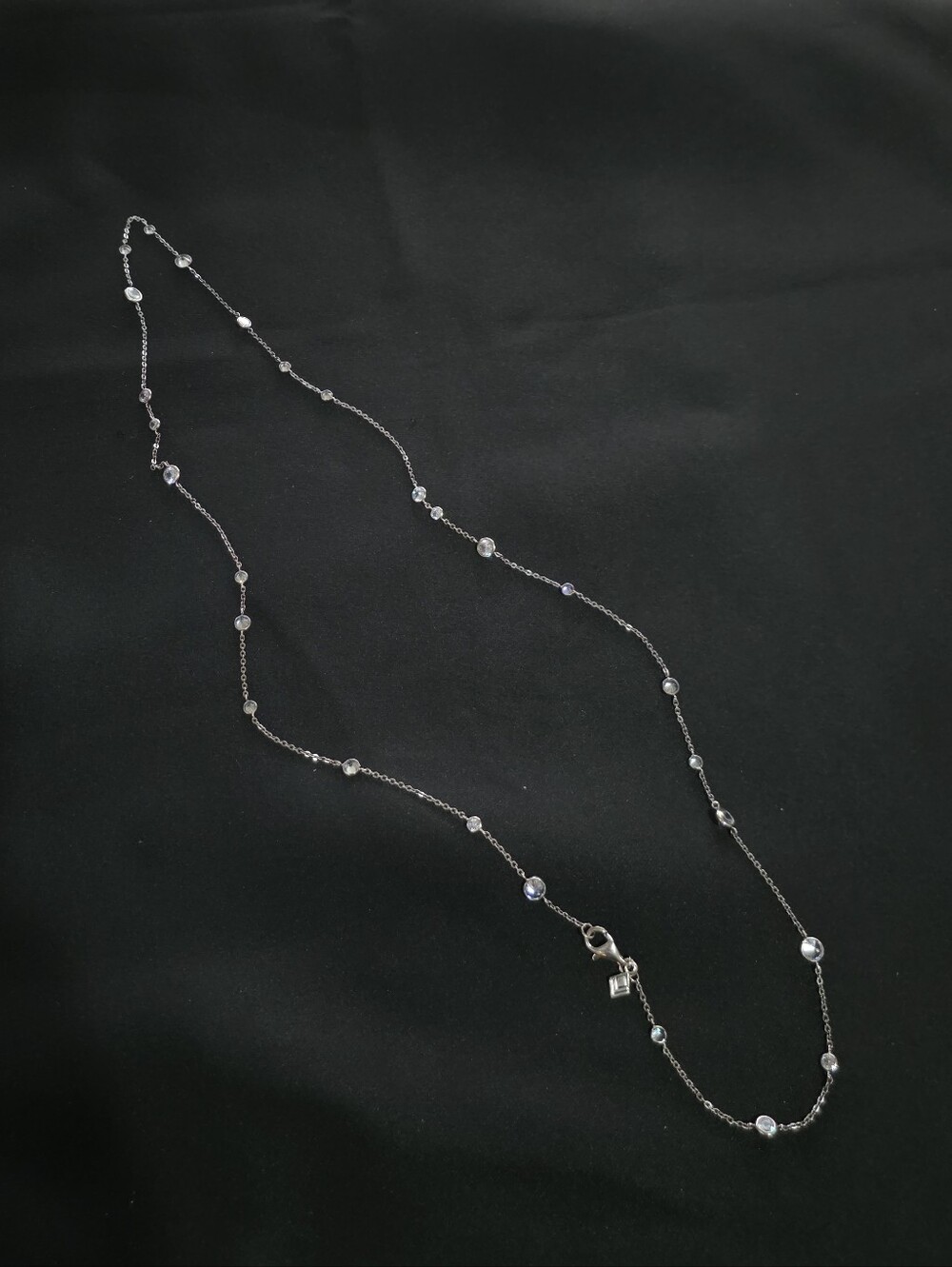 Silpada Scattered Stars N2152 Sterling Silver CZ 32" Station Necklace - Picture 10 of 11